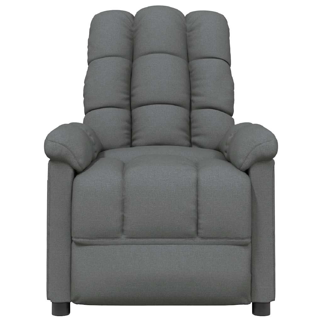 Recliner Chair Dark Grey Fabric