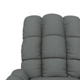 Recliner Chair Dark Grey Fabric - Close-Up Angle