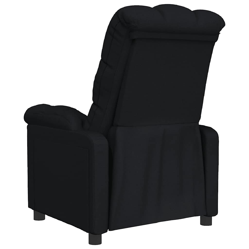 Recliner Chair Black Fabric