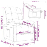 Recliner Chair Black Fabric - Extra Image