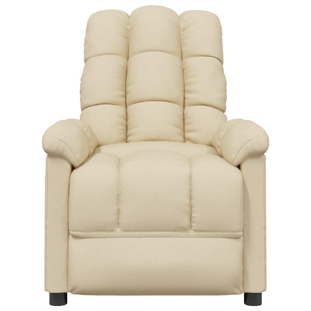 Recliner Chair Cream Fabric