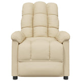 Recliner Chair Cream Fabric - Side View