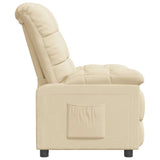 Recliner Chair Cream Fabric - Top-Down View
