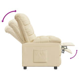 Recliner Chair Cream Fabric