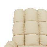 Recliner Chair Cream Fabric - Close-Up Angle