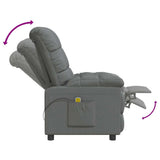 Massage Chair Dark Grey Fabric - Close-Up Angle