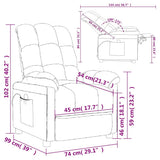 Massage Chair Dark Grey Fabric - Extra Image