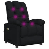 Massage Chair Black Fabric - Rear View