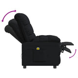 Massage Chair Black Fabric - Close-Up Angle