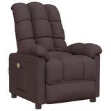 Massage Chair Dark Brown Fabric