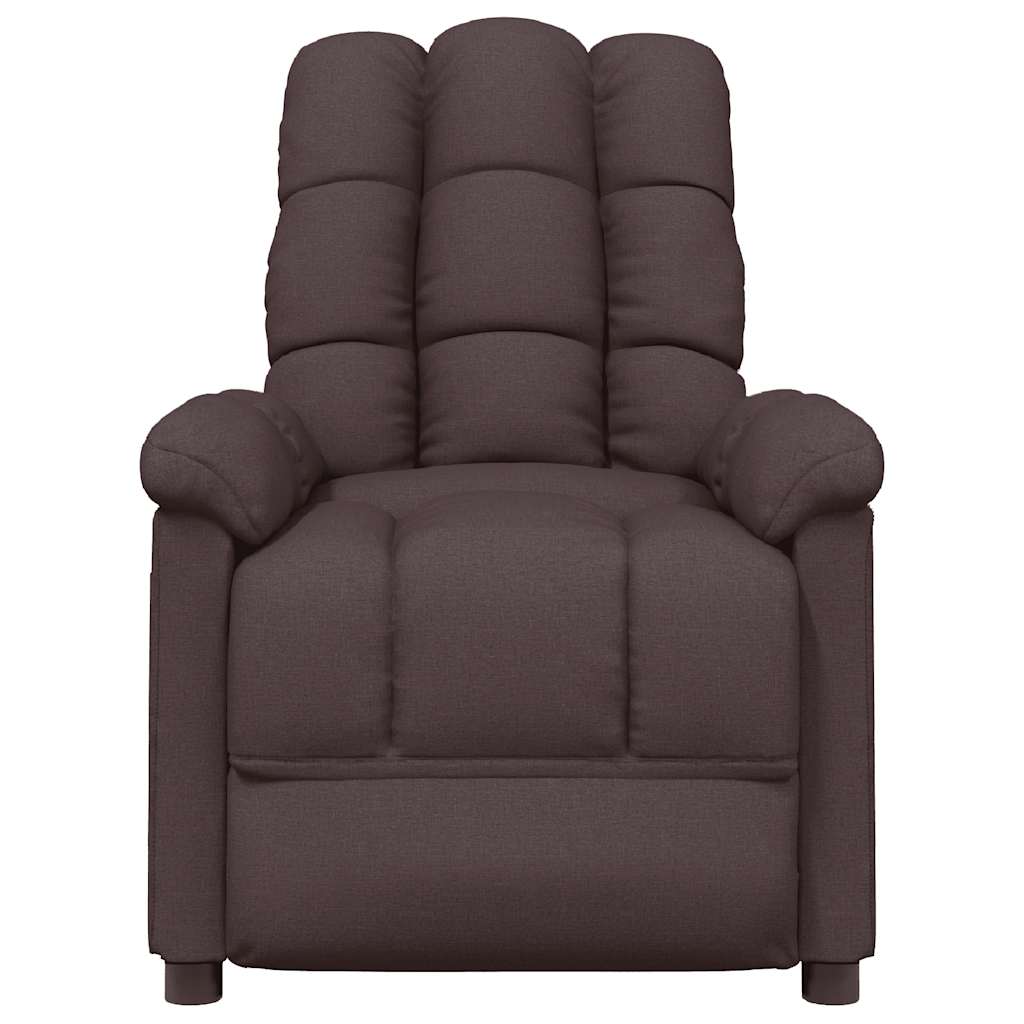 Massage Chair Dark Brown Fabric