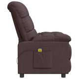 Massage Chair Dark Brown Fabric - Top-Down View