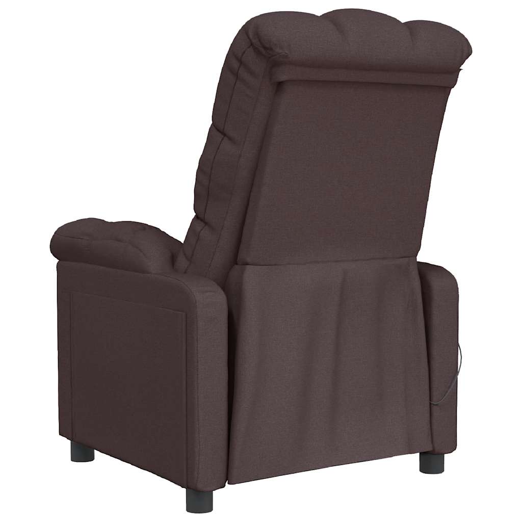 Massage Chair Dark Brown Fabric
