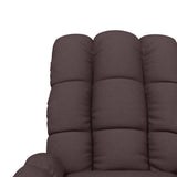 Massage Chair Dark Brown Fabric - Low Angle