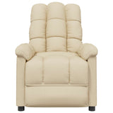 Massage Chair Cream Fabric - Side View