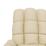 Massage Chair Cream Fabric - Low Angle