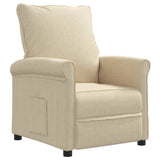 Recliner Chair Cream Fabric - Front View