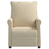 Recliner Chair Cream Fabric - Side View