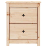 Bedside Cabinet 50x35x61.5 cm Solid Wood Pine - Side View