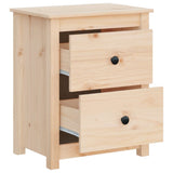Bedside Cabinet 50x35x61.5 cm Solid Wood Pine - 45-Degree Angle