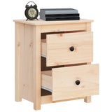 Bedside Cabinet 50x35x61.5 cm Solid Wood Pine - Close-Up Angle