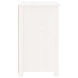 Bedside Cabinet White 50x35x61.5 cm Solid Wood Pine - Top-Down View