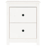 Bedside Cabinets 2 pcs White 50x35x61.5 cm Solid Wood Pine - Top-Down View