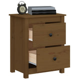 Bedside Cabinet Honey Brown 50x35x61.5 cm Solid Wood Pine - Close-Up Angle