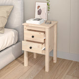 Bedside Cabinet 40x35x61.5 cm Solid Wood Pine - Side View