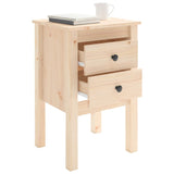 Bedside Cabinet 40x35x61.5 cm Solid Wood Pine - Top-Down View