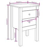 Bedside Cabinet 40x35x61.5 cm Solid Wood Pine