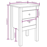 Bedside Cabinets 2 pcs 40x35x61.5 cm Solid Wood Pine - Extra Image