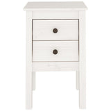 Bedside Cabinet White 40x35x61.5 cm Solid Wood Pine - 45-Degree Angle