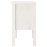 Bedside Cabinet White 40x35x61.5 cm Solid Wood Pine - Rear View