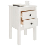 Bedside Cabinets 2 pcs White 40x35x61.5 cm Solid Wood Pine - Top-Down View