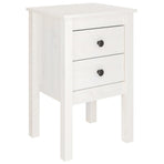 Bedside Cabinets 2 pcs White 40x35x61.5 cm Solid Wood Pine