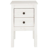 Bedside Cabinets 2 pcs White 40x35x61.5 cm Solid Wood Pine