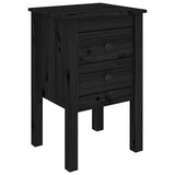 Bedside Cabinets 2 pcs Black 40x35x61.5 cm Solid Wood Pine - 45-Degree Angle