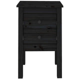 Bedside Cabinets 2 pcs Black 40x35x61.5 cm Solid Wood Pine