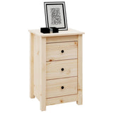 Bedside Cabinet 40x35x61.5 cm Solid Wood Pine - Rear View