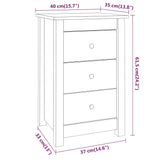 Bedside Cabinet 40x35x61.5 cm Solid Wood Pine