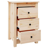 Bedside Cabinets 2 pcs 40x35x61.5 cm Solid Wood Pine - 45-Degree Angle