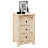 Bedside Cabinets 2 pcs 40x35x61.5 cm Solid Wood Pine - Close-Up Angle