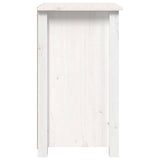 Bedside Cabinet White 40x35x61.5 cm Solid Wood Pine