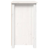 Bedside Cabinets 2 pcs White 40x35x61.5 cm Solid Wood Pine - Rear View