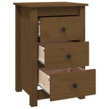 Bedside Cabinet Honey Brown 40x35x61.5 cm Solid Wood Pine