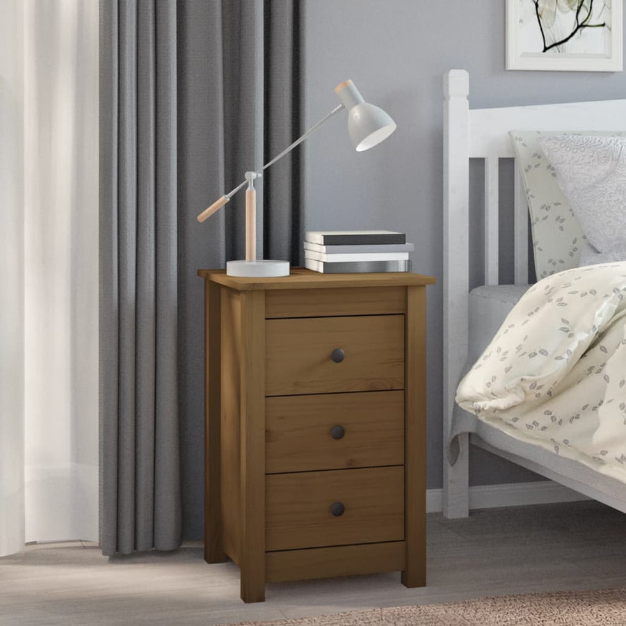 Bedside Cabinets 2 pcs Honey Brown 40x35x61.5cm Solid Wood Pine