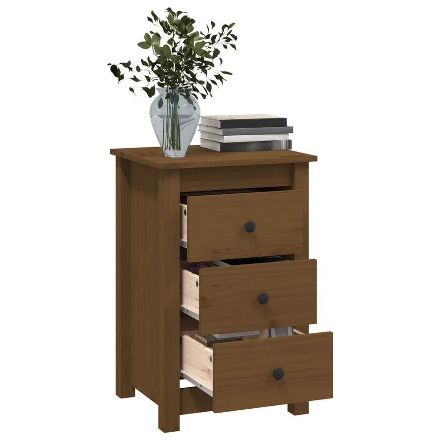 Bedside Cabinets 2 pcs Honey Brown 40x35x61.5cm Solid Wood Pine