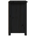 Bedside Cabinets 2 pcs Black 40x35x61.5 cm Solid Wood Pine