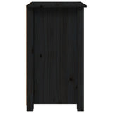 Bedside Cabinets 2 pcs Black 40x35x61.5 cm Solid Wood Pine - Rear View
